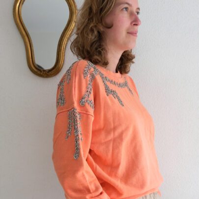 Sweat à strass Paisley - Gold and Silver