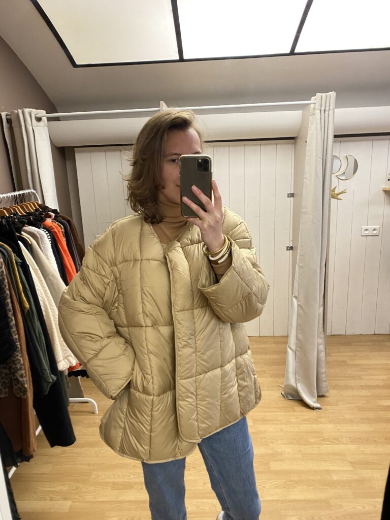 Veste doudoune écharpe amovible