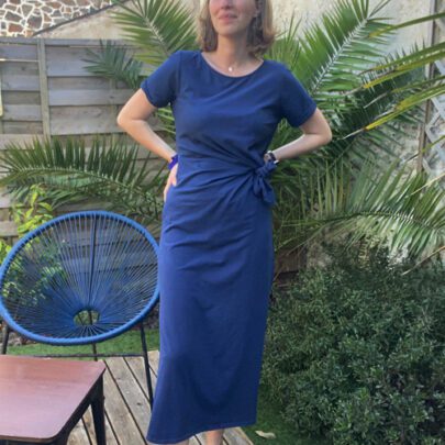 Robe longue t-shirt à nouer Erika