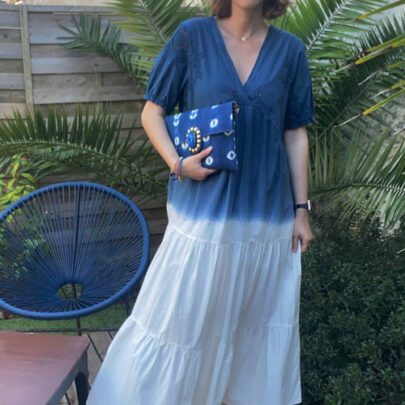 Robe tie and dye broderie anglaise
