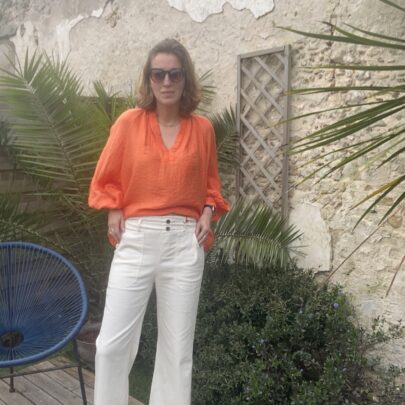 Pantalon long Écru Johanna Paris