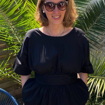 Blouse dos nu avec noeud Tina