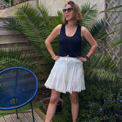 Jupe courte blanche
