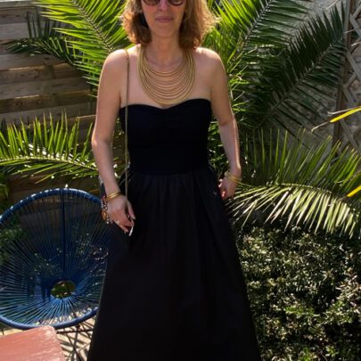 Robe longue bustier noire
