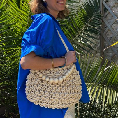 Sac corde tressée naturel clair