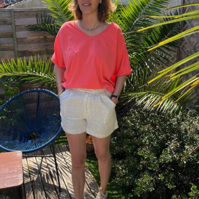 Short en lin beige Clyde