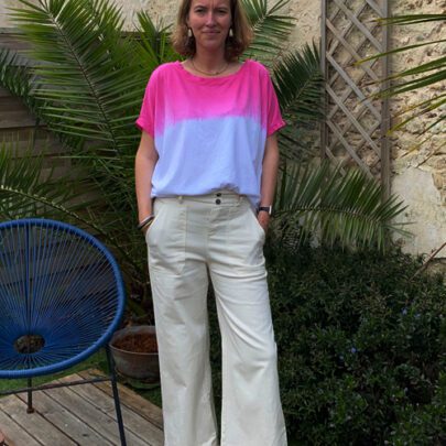 T-shirt Tie and Dye Rose Johanna Paris