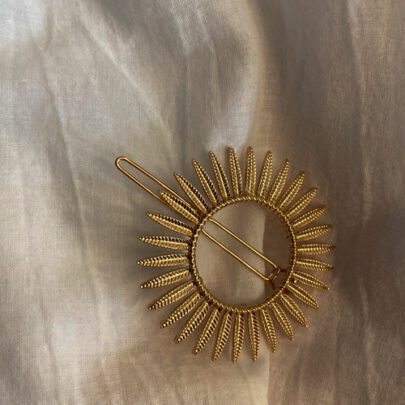 Barrette soleil doré