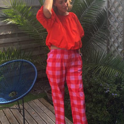 Pantalon Magic long à carreaux Johanna Paris