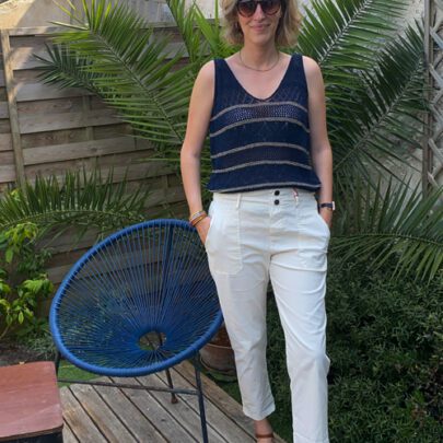 Pantalon en toile écru - Johanna Paris