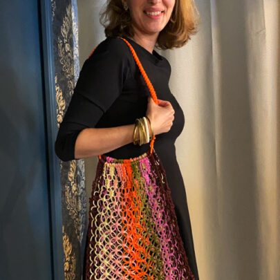 Sac filet multicolore