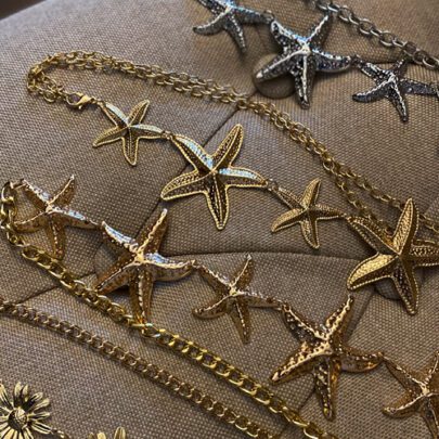 Ceinture étoile de mer doré
