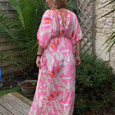 Robe longue Lomano - Gold and silver