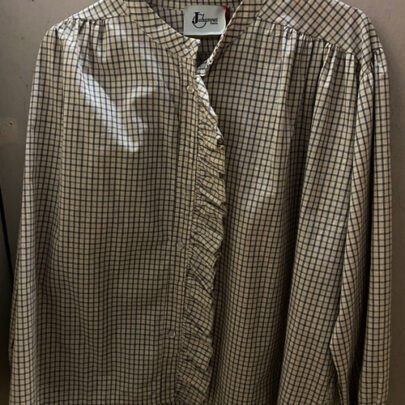 Chemise écru à carreaux volant - Johanna Paris
