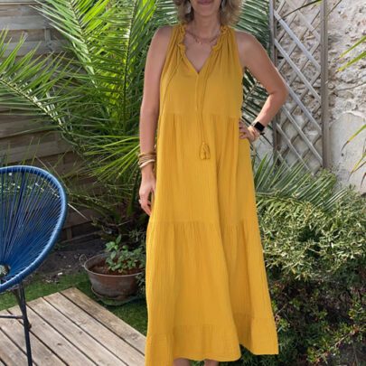 Robe longue moutarde - Johanna Paris
