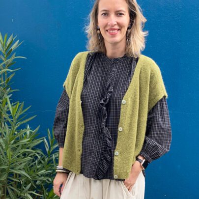 Gilet manches courtes oversize Bridget