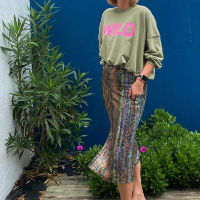 Sweat WILD paillettes