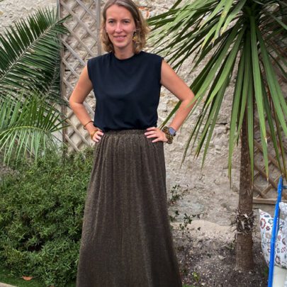 Jupe à paillettes lurex