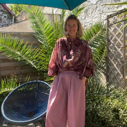 Pantalon magic large bois de rose