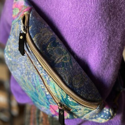 Sac banane à motifs bleu