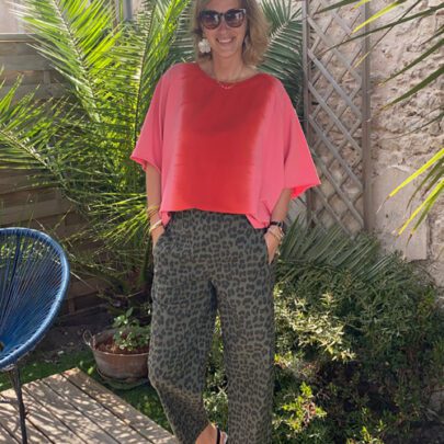 Sweat Tie and Dye Rose et rouge - Johanna Paris