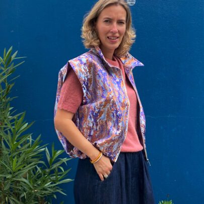 Veste oversize brillante violette