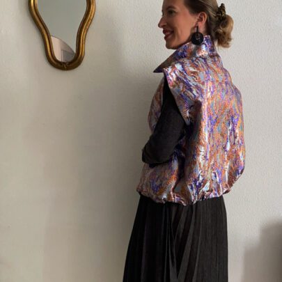 Veste oversize brillante violette