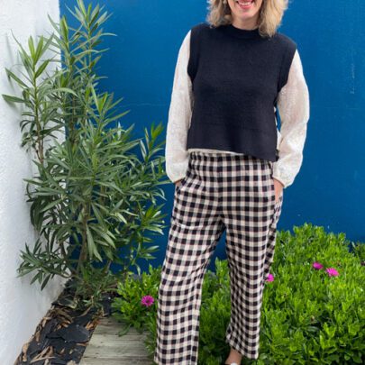 Pantalon magic damier noir et blanc Johanna Paris