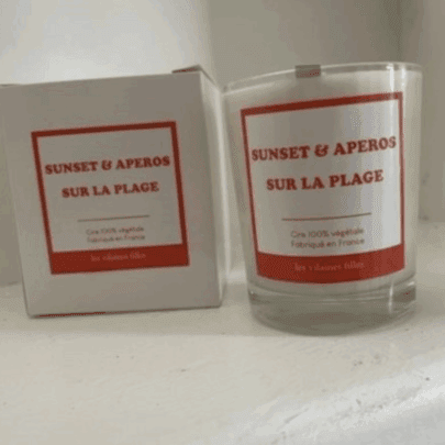 Bougie Sunset et apéros sur la plage
