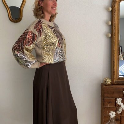 Jupe longue satin Anna