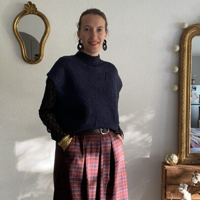 Pull avec top en dentelle