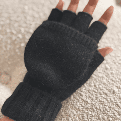 Gants mitaines noir