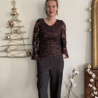 Pantalon magic laine chocolat Johanna Paris