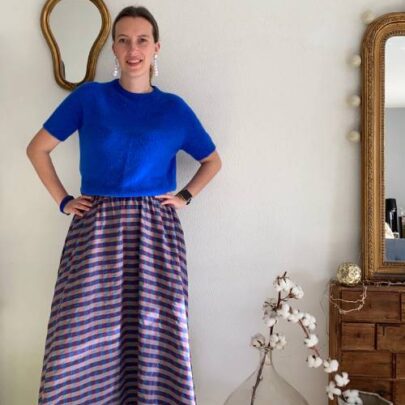 Jupe longue à carreaux Erika - Johanna Paris