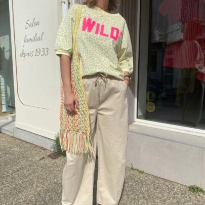 Sweat manches courtes léo WILD