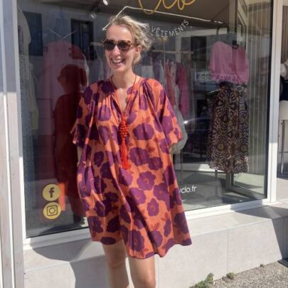 Robe courte manches ballons Johanna Paris