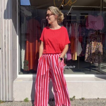 Pantalon magic large à rayures - Johanna Paris