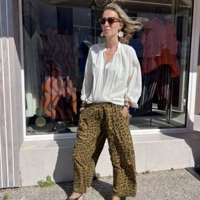 Pantalon magic léopard large cargo Johanna Paris