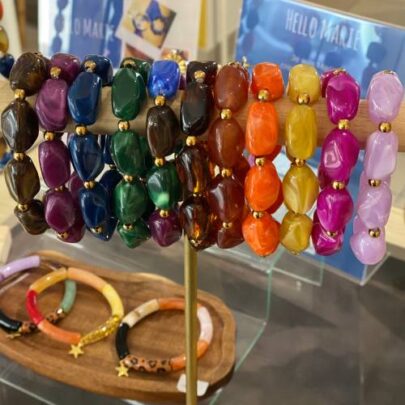 Bracelet perles en résine