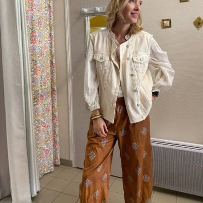 Pantalon Magic imprimé Camel Johanna Paris