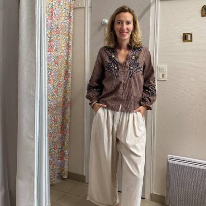 Pantalon magic large écru - Johanna Paris