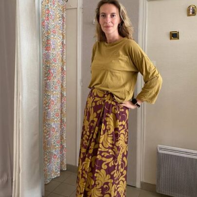 T-shirt manches 3/4 et poche – Johanna Paris