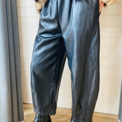 Pantalon barrel simili cuir - Johanna Paris